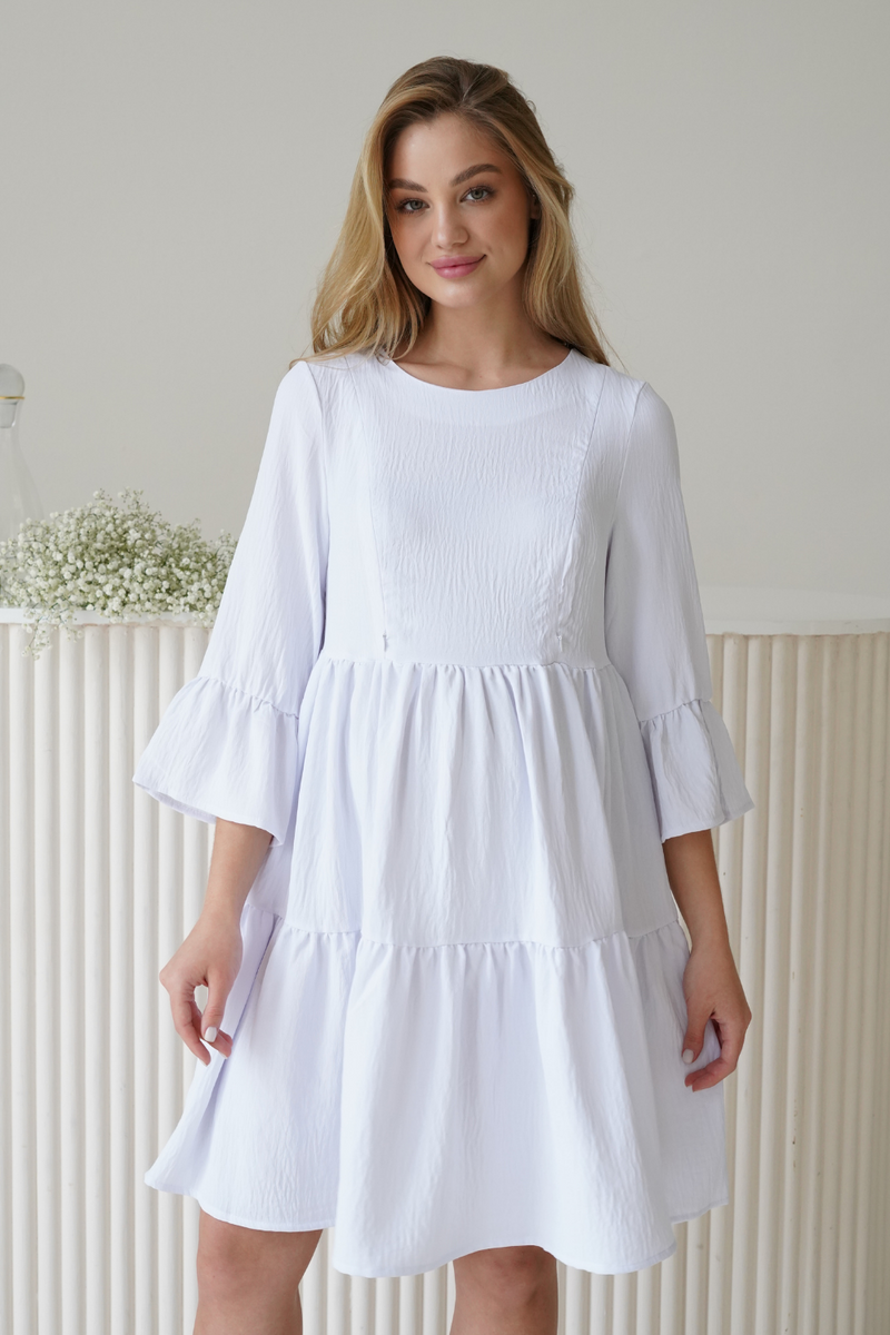 Платье для беременных и кормящих мам 1459735, белый, To be, Белый, 42