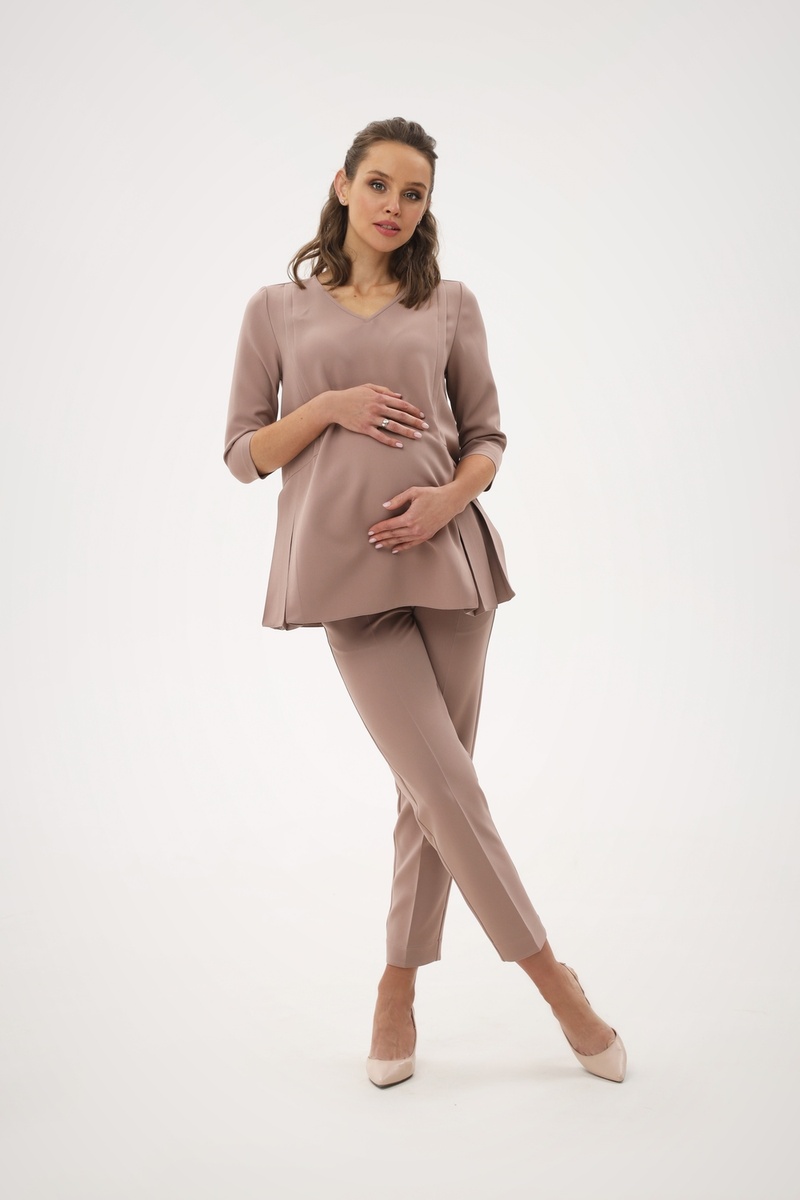 Блузы, рубашки Костюм для беременных и кормящих мам, мокко, ТМ Dianora