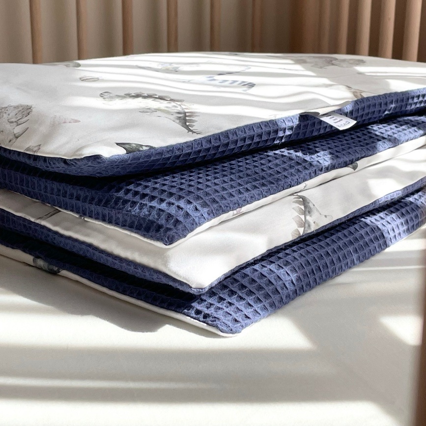 Плед-конверт с одеялом Дино, синий, Маленькая Соня, Синий