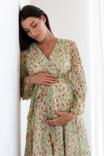Платье для беременных и кормящих мам 1461704 салатовое, To be, Салатовый, 42