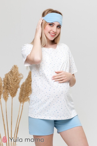 Пижамы, домашние костюмы Пижама для беременных и кормящих JANICE, голубой, Юла Мама