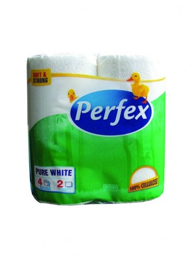 Туалетний папір двошаровий Boni, білий, 4 рулони, Perfex