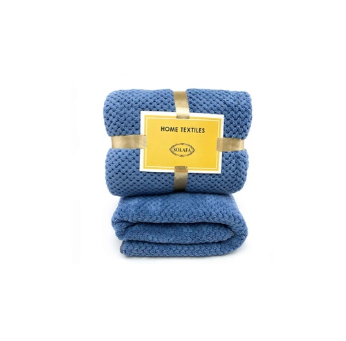 Полотенца Комплект полотенец (бамбук) синий, 2 шт, Home Textiles