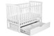 Ліжечка Дитяче ліжко MRIYA з маятником і ящиком біла, Дитячий сон Фото №3