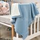 Одеяла и пледы Плед WellSoft Рогожка голубой, Маленькая Соня Фото №1