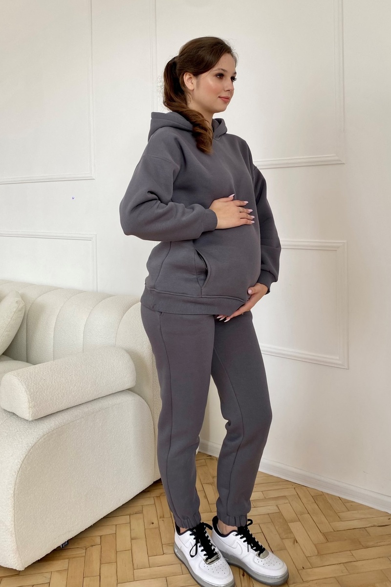Спортивні костюми Костюм спортивний для вагітних та годуючих мам, графіт, ТМ Dianora