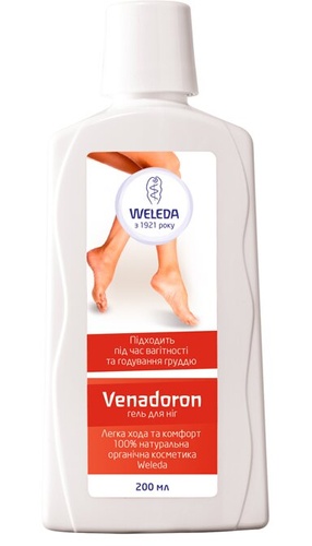 Органическая косметика для мамы Гель для ног тонизирующий Венадорон, 200 мл, Weleda