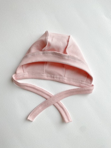 Чепчики, шапочки для новорождённых Чепчик с манжетом, интерлок, розовый, Little Angel