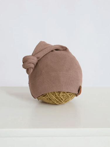 Чепчики, шапочки для новонародженних Шапка Knot, капучіно, MagBaby