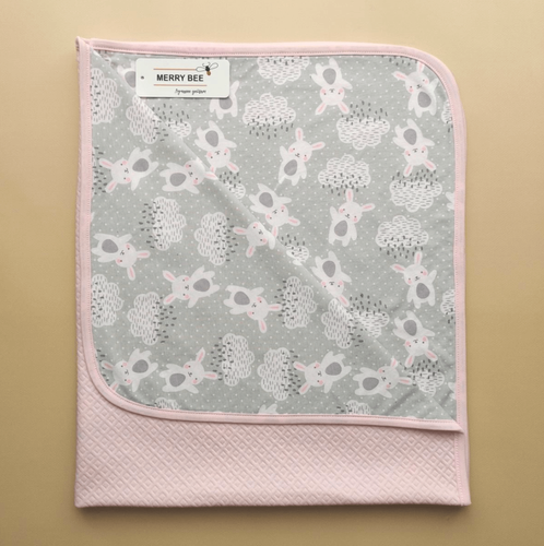 Одеяла и пледы Плед-одеялко Капитон Bunny, розовый (85 на 100 см), Merry Bee