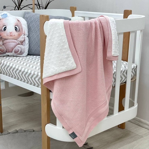 Одеяла и пледы Плед WellSoft Рогожка с утеплителем персик, Маленькая Соня
