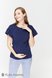 Блузы, рубашки Трикотажная блузка для беременных и кормящих ROWENA, темно-синий, Юла мама Фото №1