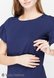 Блузы, рубашки Трикотажная блузка для беременных и кормящих ROWENA, темно-синий, Юла мама Фото №2