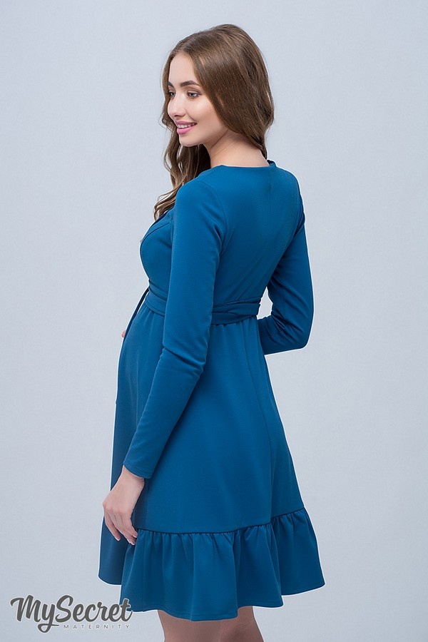 Платье для беременных и кормящих MICHELLE, темно-изумрудный, Юла мама