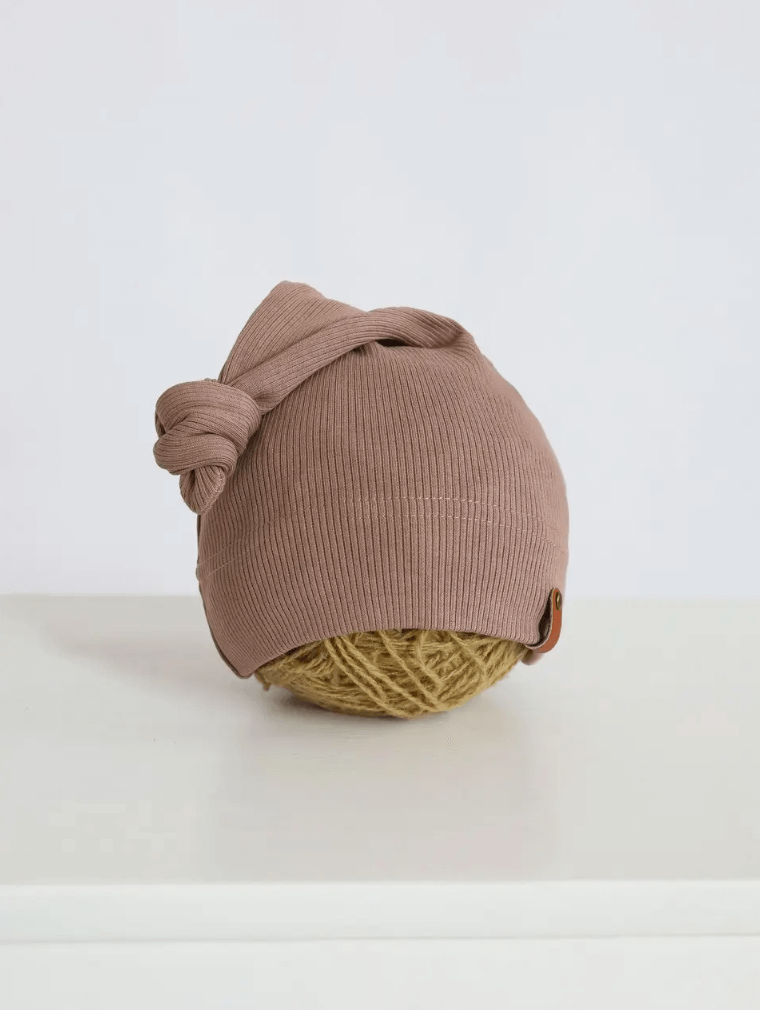 Чепчики, шапочки для новорождённых Шапка Knot, капучино, MagBaby