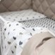 Постелька Комплект постельного белья в кроватку Baby Mix Серо-бежевые сердца, 6 элементов, Маленькая Соня Фото №3