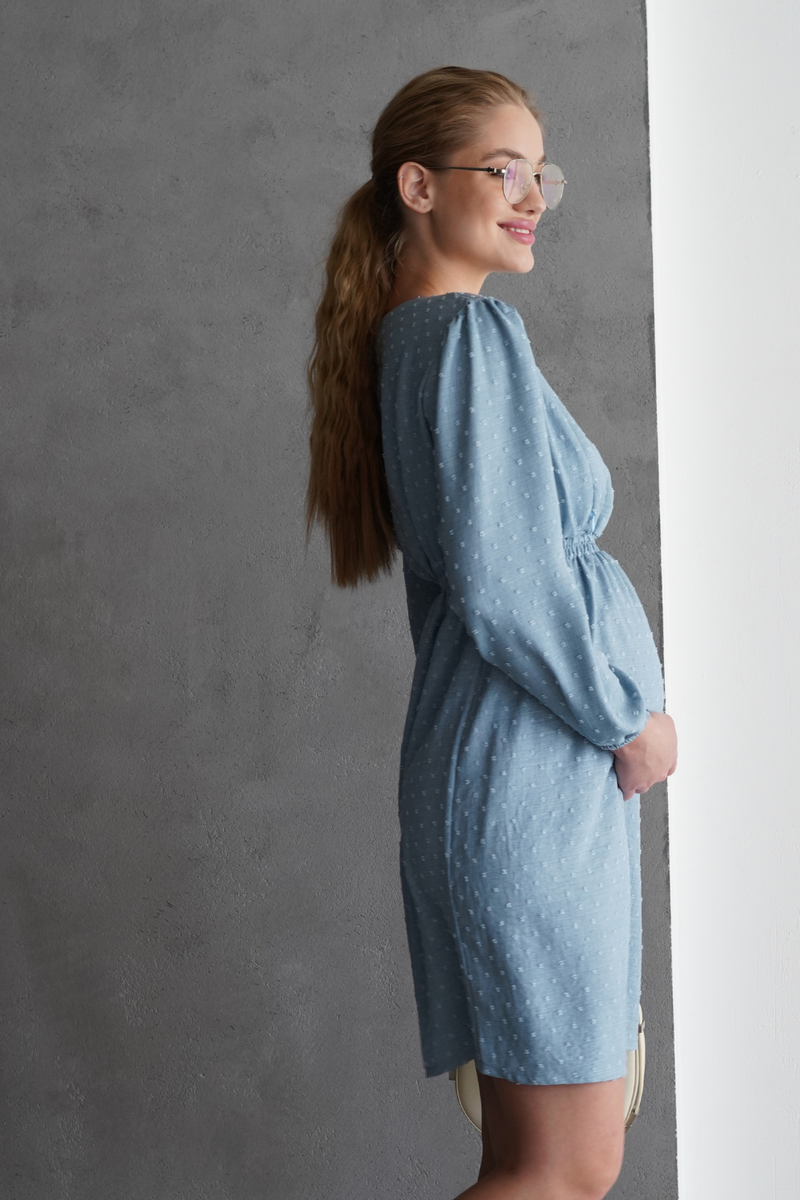 Платье для беременных и кормящих мам, деним, To be, Деним, 42