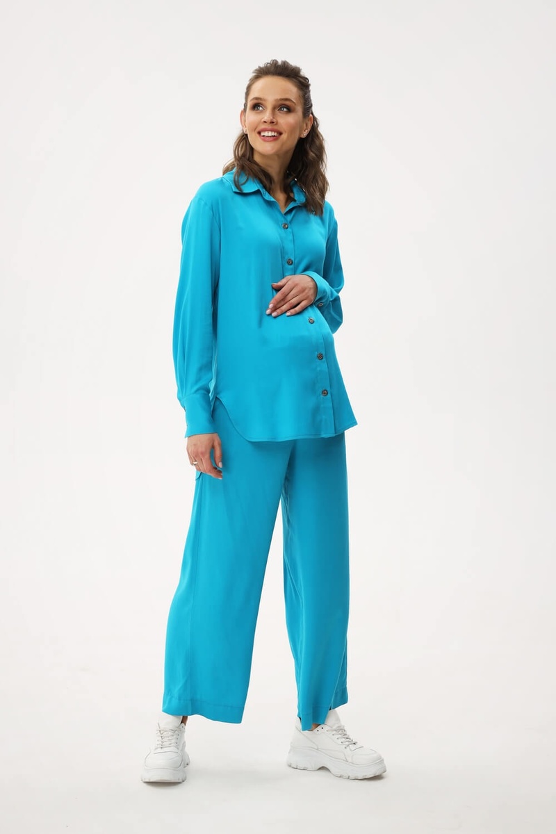 Блузи, сорочки Костюм для вагітних, лазуровий, ТМ Dianora