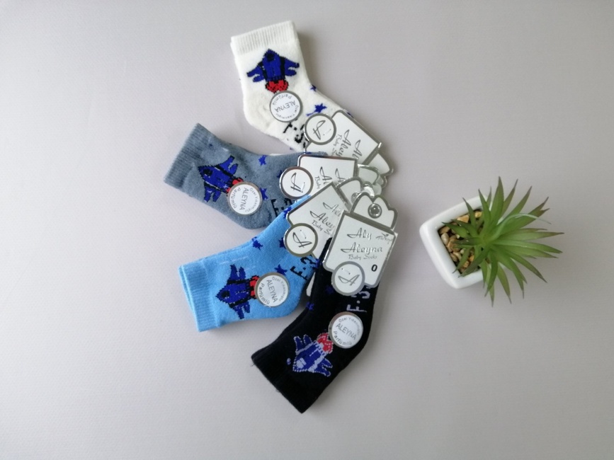 Шкарпетки Шкарпетки махрові Ракета, темно-сині, Aleyna