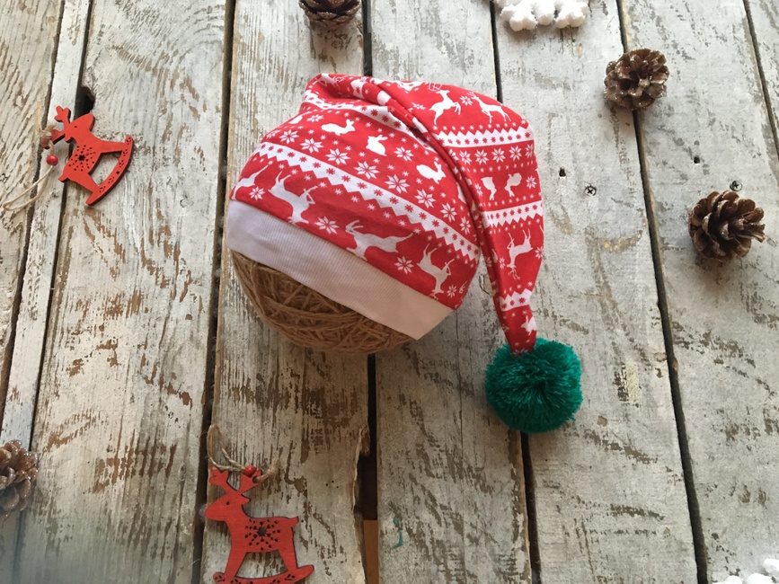 Чепчики, шапочки для новорождённых Шапочка Новогодняя Скандинавия, стрейтч-кулир, MagBaby