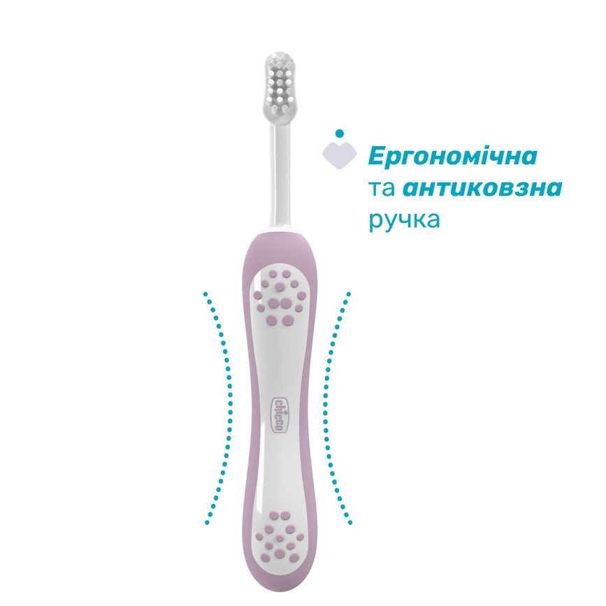 Дорожній набір Chicco: зубна щітка та зубна паста, 6-24 міс., Рожевий