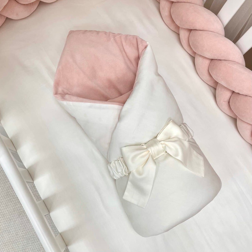 Постелька Комплект постельного белья, дизайн "Зайка", пудрового цвета, ТМ Baby Chic