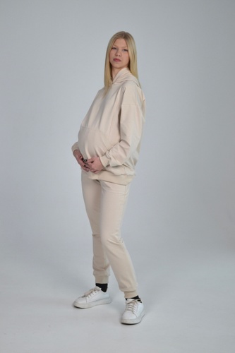 Спортивные костюмы Спортивный костюм Amelia для беременных и кормящих, светлый беж, Dizhimama