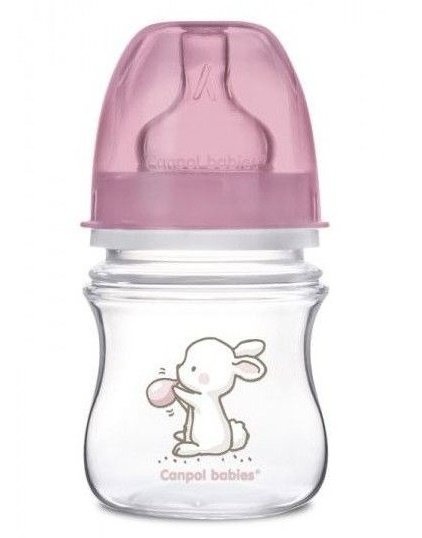 Пляшечки Пляшка з широким отвором антиколікова Easystart - Little Cutie, рожевий, 120 мл, Canpol babies