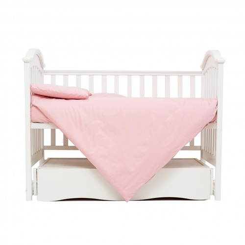 Текстиль Сменная постель Organic powder pink, пудрового цвета, ТМ Twins