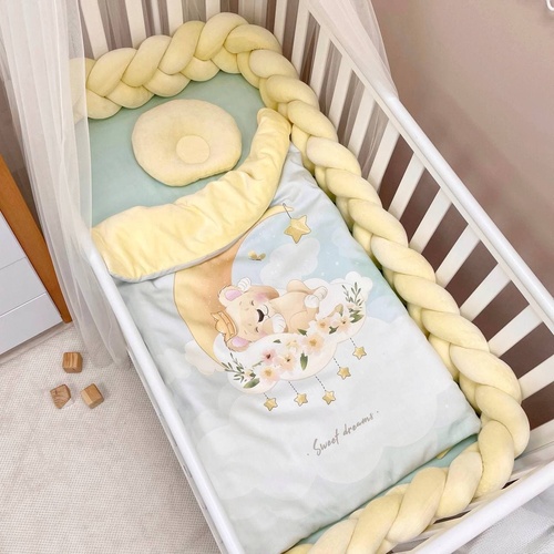 Постелька Комплект постельного белья Dream Львенок, 5 элементов, желтый, Baby chic