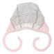 Чепчики, шапочки для новорождённых Шапочка для новорожденной девочки, серо-розовый, ТМ Фламинго Фото №2