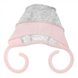 Чепчики, шапочки для новорождённых Шапочка для новорожденной девочки, серо-розовый, ТМ Фламинго Фото №1