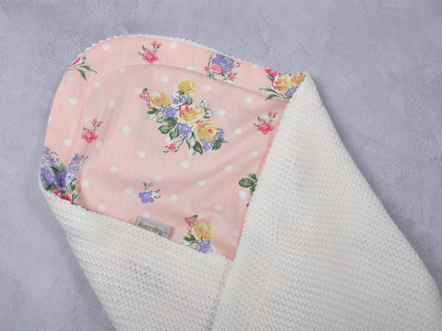 Конверт-плед для новорожденных летний Belle Цветы, белый, MagBaby