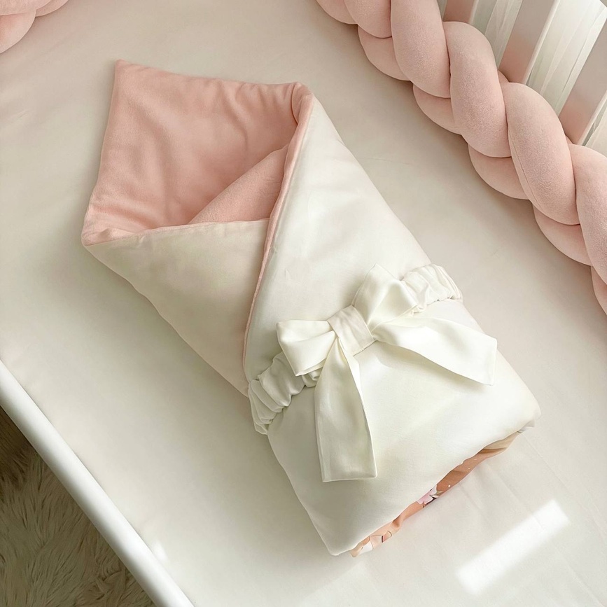 Плед-конверт с одеялом и бантом Коллекция №8 Sweet Dream Лисичка, Маленькая Соня, Персиковый