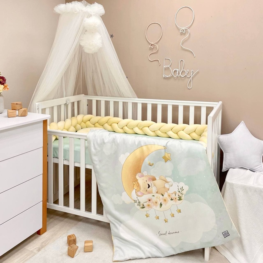 Постелька Комплект постельного белья, дизайн "Львенок", желтого цвета, ТМ Baby Chic