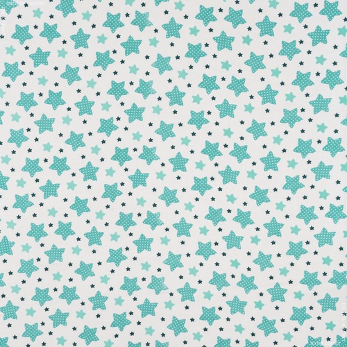 Пеленки классические Фланелевая пеленка 110х90 см Звезды бирюза, Мамика