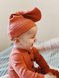 Чепчики, шапочки для новорождённых Шапочка Basic, терракотовая, Kolyskova Фото №2