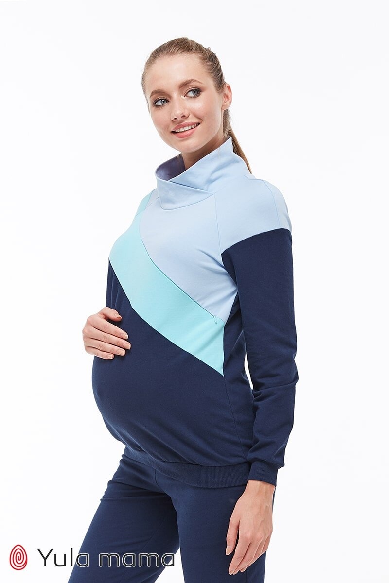 Спортивные костюмы Спортивный костюм для беременных и кормящих мам SKYE, темно-синий, Юла мама