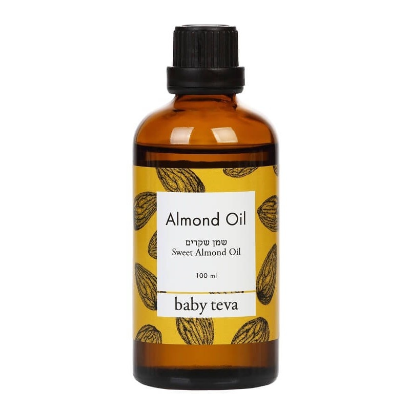 Органическая косметика для малыша Детское, массажное, натуральное масло из сладкого миндаля Almond Oil, 100 мл, Baby Teva