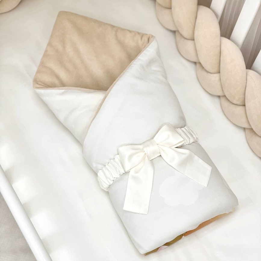 Постелька Комплект постельного белья, дизайн "Мишка", бежевого цвета, ТМ Baby Chic