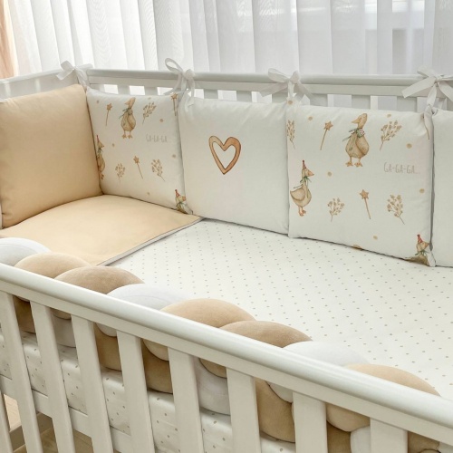 Постільна білизна Комплект постільної білизни для новонародженого Арт Дизайн Гусики, бежевий, Маленька Соня