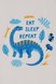 Чоловічки натільні Чоловічок для новонароджених Синій Динозаврик, молочний, ТМ Софія Фото №2