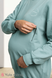 Свитшоты, худи Свишот-туника для беременных и кормящих, Mriya light, полынь, Юла мама Фото №4