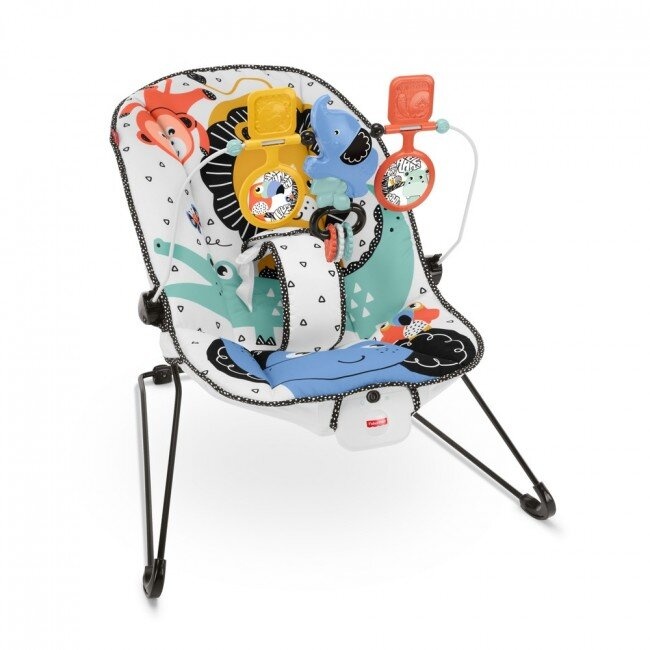 Шезлонги, крісла-качалки Масажне крісло-гойдалка Веселі друзі малюка, ТМ Fisher-Price