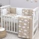 Постільна білизна Комплект Baby Design Premium Облака бежевые, стандарт, 7 элементов, Маленькая Соня Фото №5