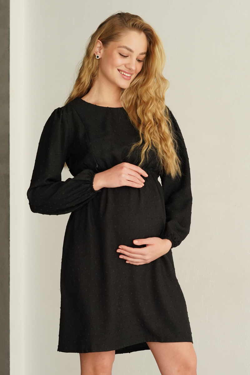 Сукня для вагітних, майбутніх мам, чорний, To be, Чорний, 42