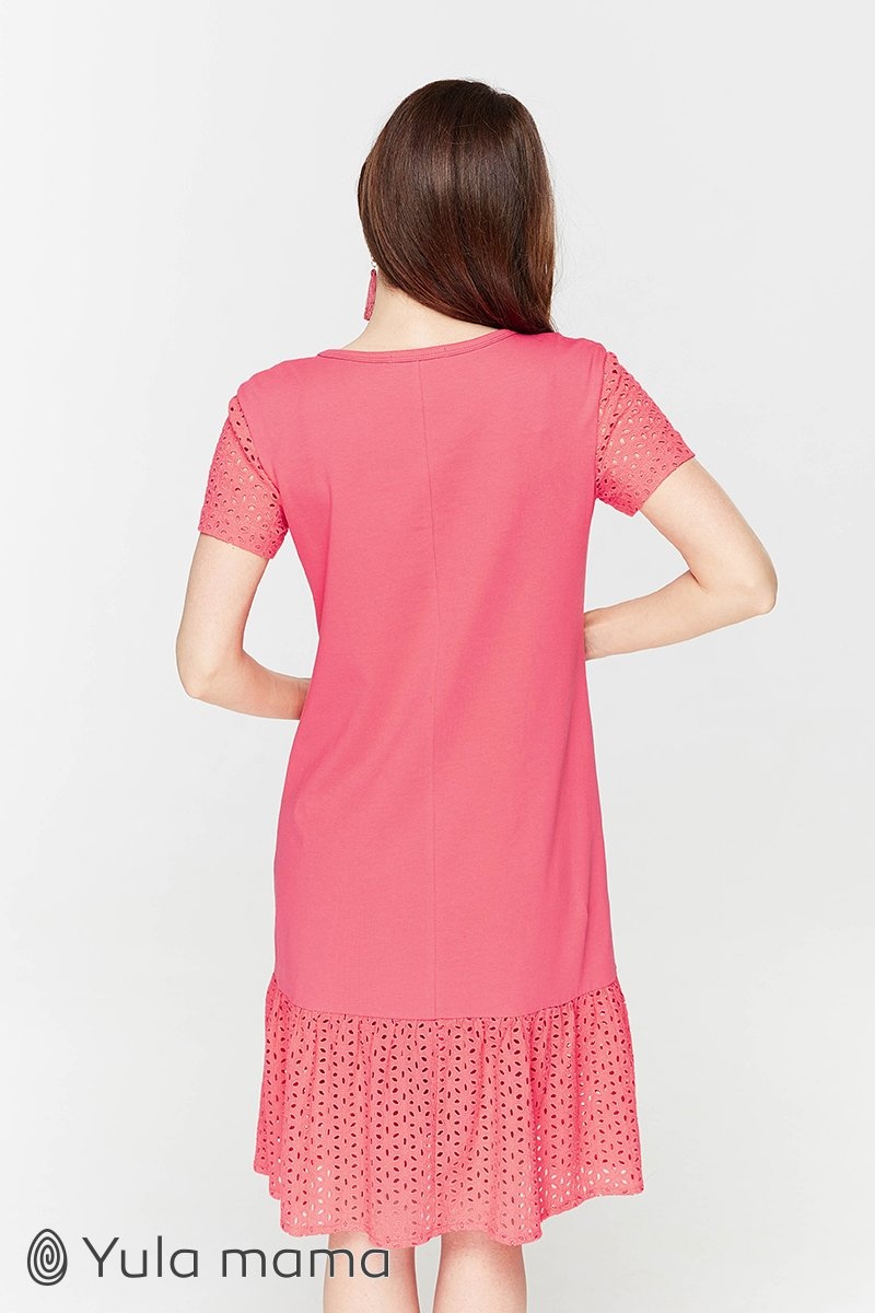 Платье-футболка для беременных и кормящих DREAM, ярко-розовый, Юла мама