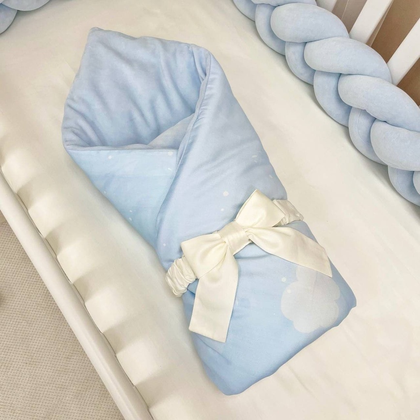 Постелька Комплект постельного белья, дизайн "Слоненок", голубого цвета, ТМ Baby Chic